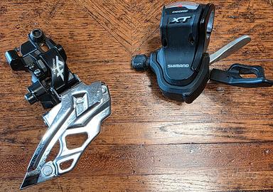 Deragliatore anteriore 2V Shimano XT con leva