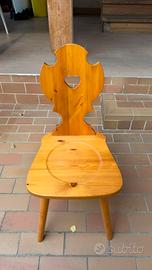 coppia di sedie in legno stile “taverna”
