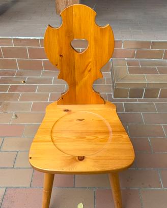 coppia di sedie in legno stile “taverna”