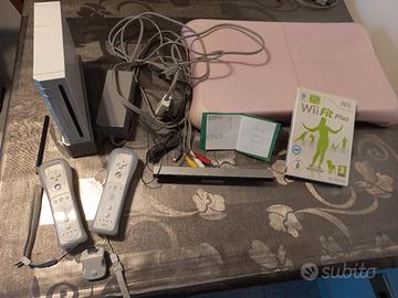 nintendo wii console, pad, balance, giochi