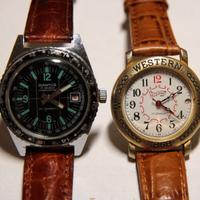 Coppia di originali orologi " Vintage " meccanici