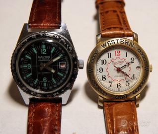 Coppia di originali orologi " Vintage " meccanici