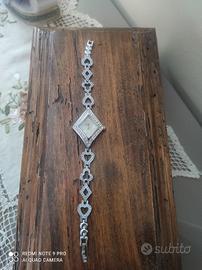 bracciale orologio con strass vintage 