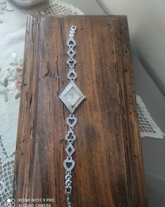 bracciale orologio con strass vintage 