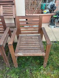 Panca + 2 sedie da giardino