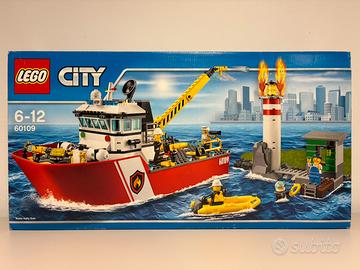 LEGO City 60109 Fire Boat-Retired Set, Never Built