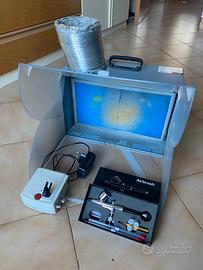 Cabina aspirazione verniciatura aerografia led