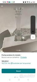 Porta candele cristallo