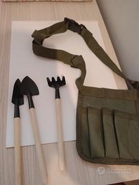 Mini Set giardinaggio per bambini 3 attrezzi sacca