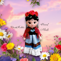 Bambola Artigianale Frida Kahlo - Alta 34 cm