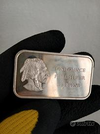 lingotto d'argento indian head 999 vintage 