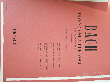 Spartito Ricordi Bach INVENZIONI A DUE VOCI PER PI