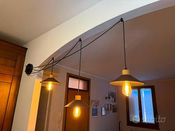 Lampadario e due faretti
