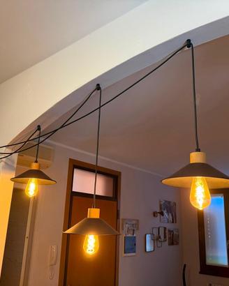 Lampadario e due faretti