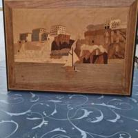 quadro in legno panorama sorrento