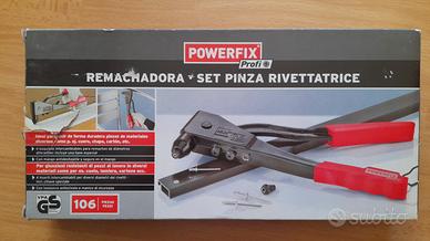 Rivettatrice Powerfix con set rivetti e punte