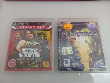 GIOCHI NUOVI E SIGILLATI PS3: RED DEAD, STORMRISE.