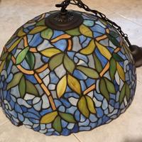 Lampadario in vetro decorato Tiffany