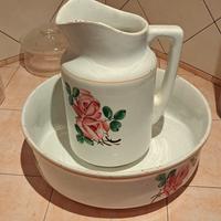 Set brocca e catino vintage