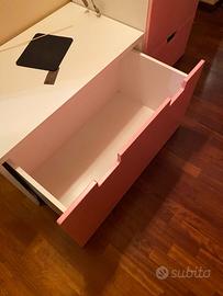 Settimino cassettiera mobile per cameretta bambina