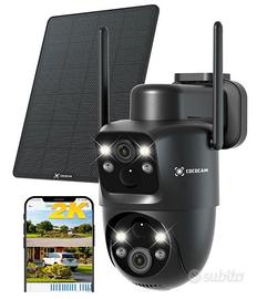 Doppio Obiettivo Telecamera Wi-Fi Esterno Senza F