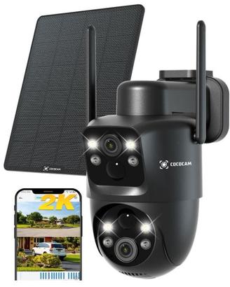 Doppio Obiettivo Telecamera Wi-Fi Esterno Senza F