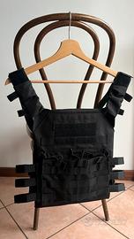 gilet tattico plate carrier miltec nero