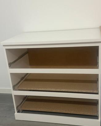 Cassettiera malm 80 cm nuova senza cassetti BOLO