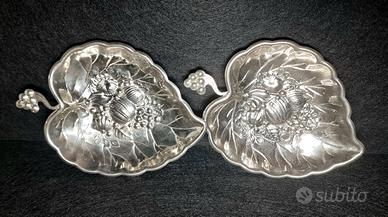 Piatti vintage da collezione, placcati in argento