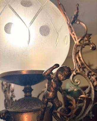Lampadario in ottone