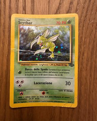 Scyther 10/64 holo set jungle pokemon ita