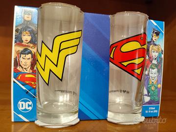 Bicchieri DC Warner Superman wonder woman