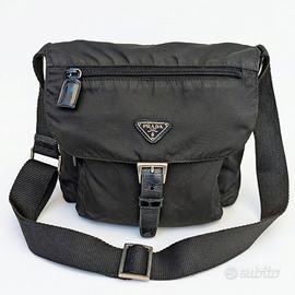 BORSA A TRACOLLA PRADA ORIGINALE NYLON NERO USATA