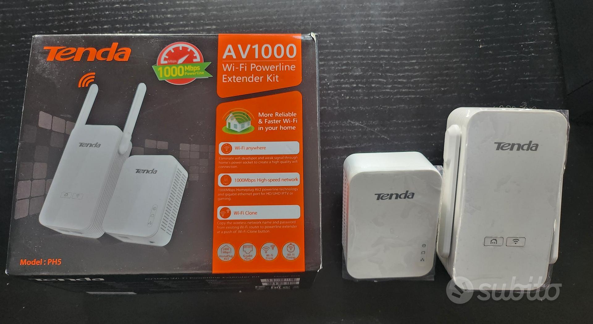 Powerline WiFi Tenda Ph5 Kit, Av1000 Mbps - Informatica In vendita