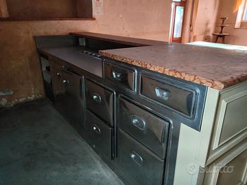 Banco bar acciaio PRIOLINOX completo