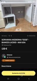 scrivania bianca