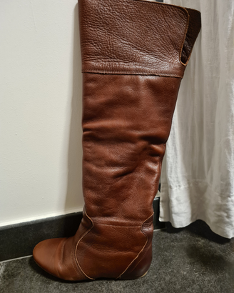 Stivali alti in vera pelle N°38