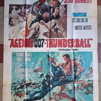 AGENTE 007 THUNDERBALL Manifesto James Bond 140x10