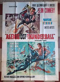 AGENTE 007 THUNDERBALL Manifesto James Bond 140x10