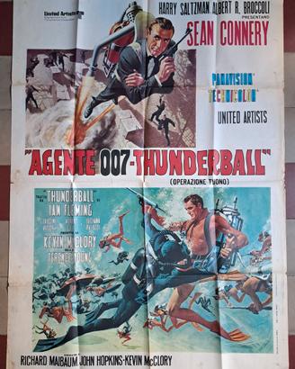 AGENTE 007 THUNDERBALL Manifesto James Bond 140x10