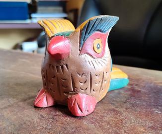 Antico GUFO LEGNO VINTAGE Arredamento RETRÒ 