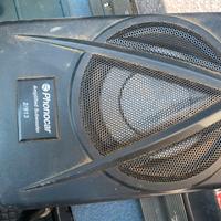 Subwoofer amplificato + autoradio Alpine