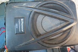 Subwoofer amplificato + autoradio Alpine