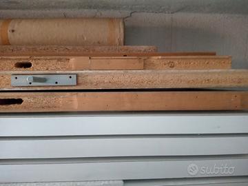 4 mensole di legno laccate bianche 