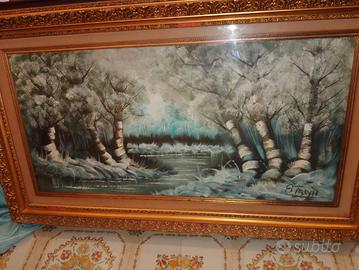 Grande dipinto con cornice imponente