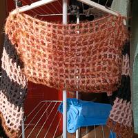 Bolero in misto lana lavorazione a uncinetto lurex