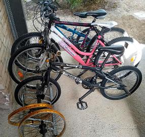 Stock 4 biciclette usate +2 cerchioni oro