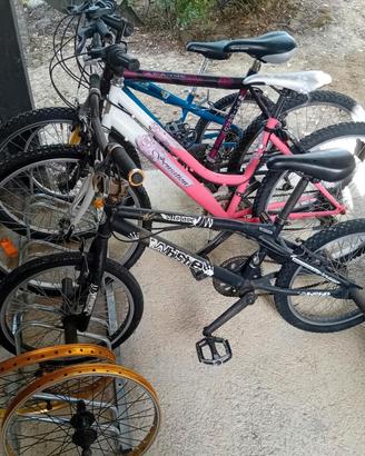 Stock 4 biciclette usate +2 cerchioni oro