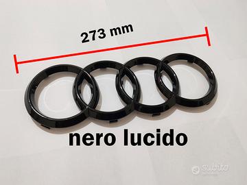 stemma audi anteriore 273mm nero logo anelli 273