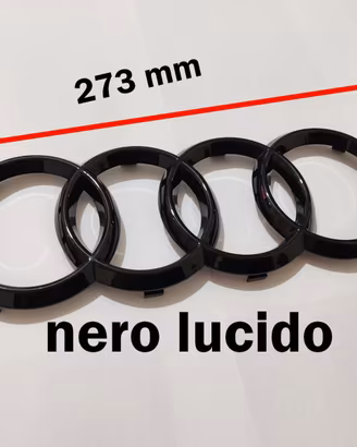 stemma audi anteriore 273mm nero logo anelli 273